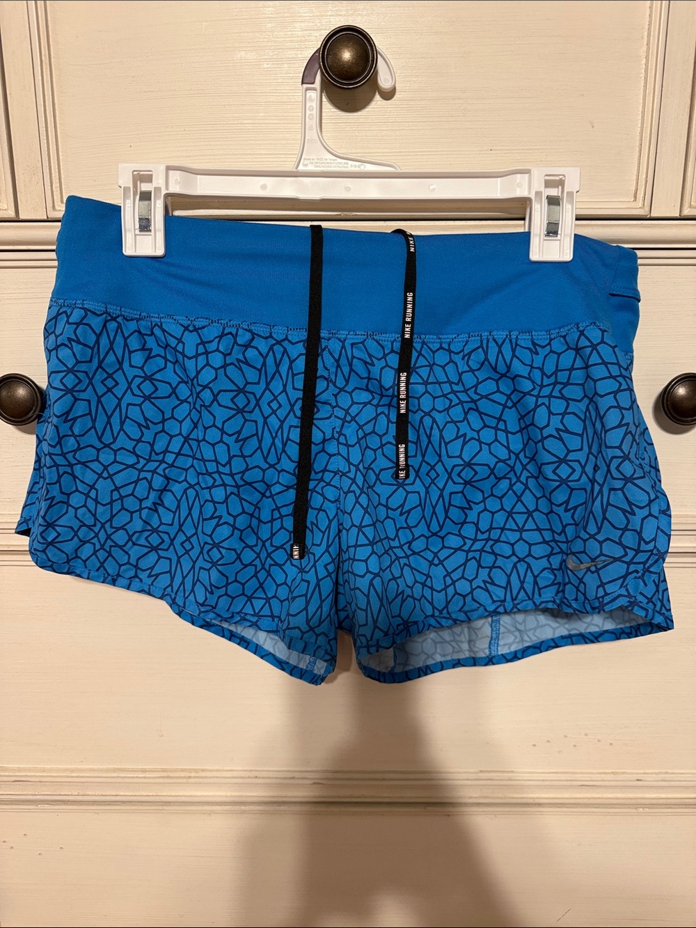 Nike Blue Patterned Dri-Fit Athletic Running Shorts
